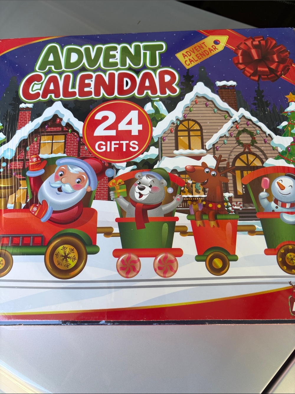 Advent Calendar 24 Gifts - Festive Red & Green Holiday Kids Toy